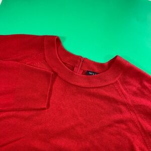 Tint‎ & Shadow Woman 3X Red Long Sleeve Crew Neck Knit Sweater Pullover
